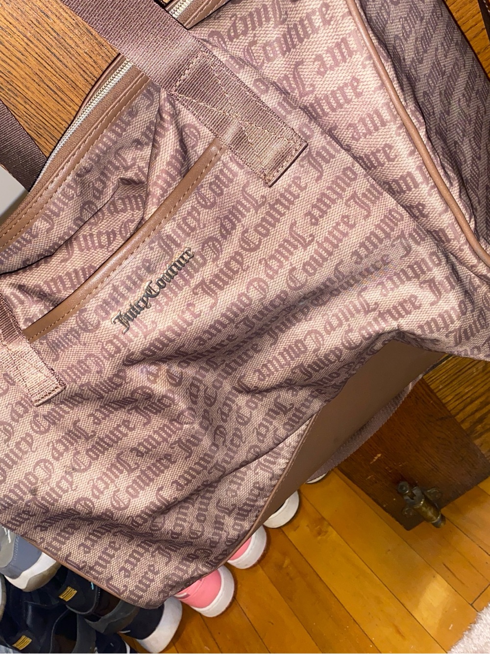 Juicy Couture Dusty Pink Monogram Travel Tote